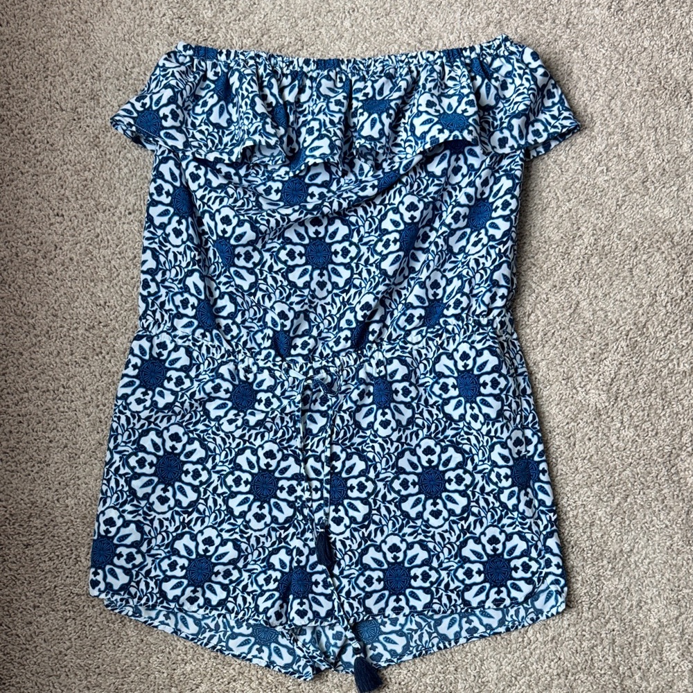 Vineyard Vines Blue Patterned Jumpsuit